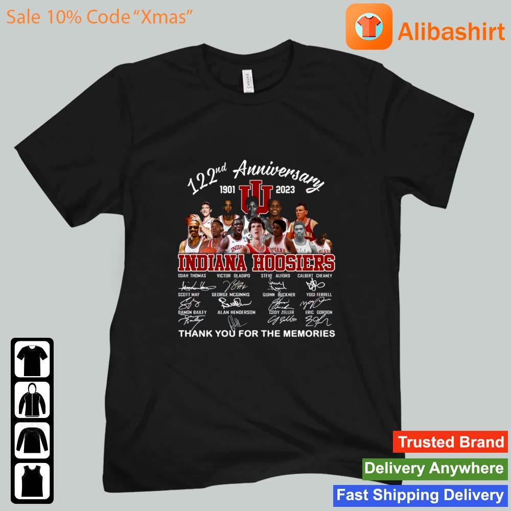 122nd Anniversary 1901 – 2023 Indiana Hoosiers Legend Thank You For The Memories Signatures Shirt