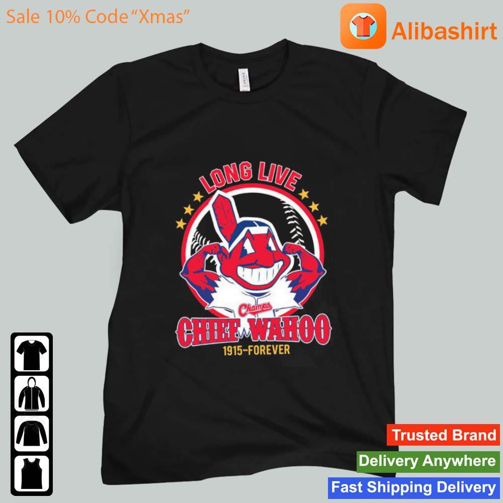 Cleveland Indians Mascot Chief Wahoo Distressed Vintage logo T-shirt S