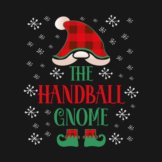 Handball Gnome Buffalo Plaid Matching Family Christmas Gnome Pajama Shirt