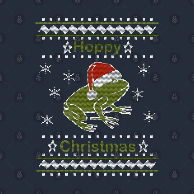 Hoppy Christmas Frog Ugly Sweater T-Shirt