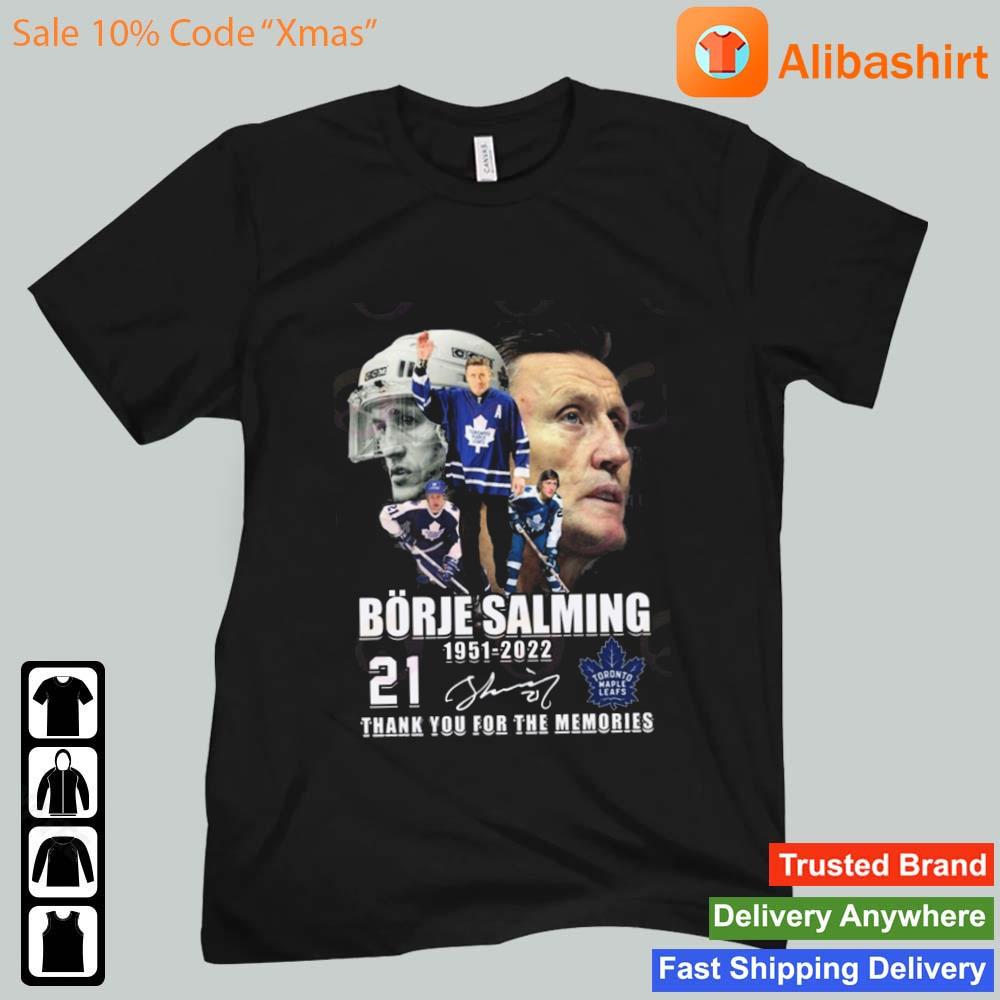 Borje Salming 71 Years Of 1951-2022 Thank You For The memories Signature shirt