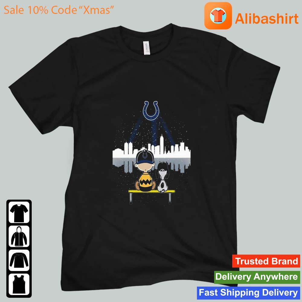 Charlie Brown And Snoopy Dog Watching City Indianapolis Colts Shirt