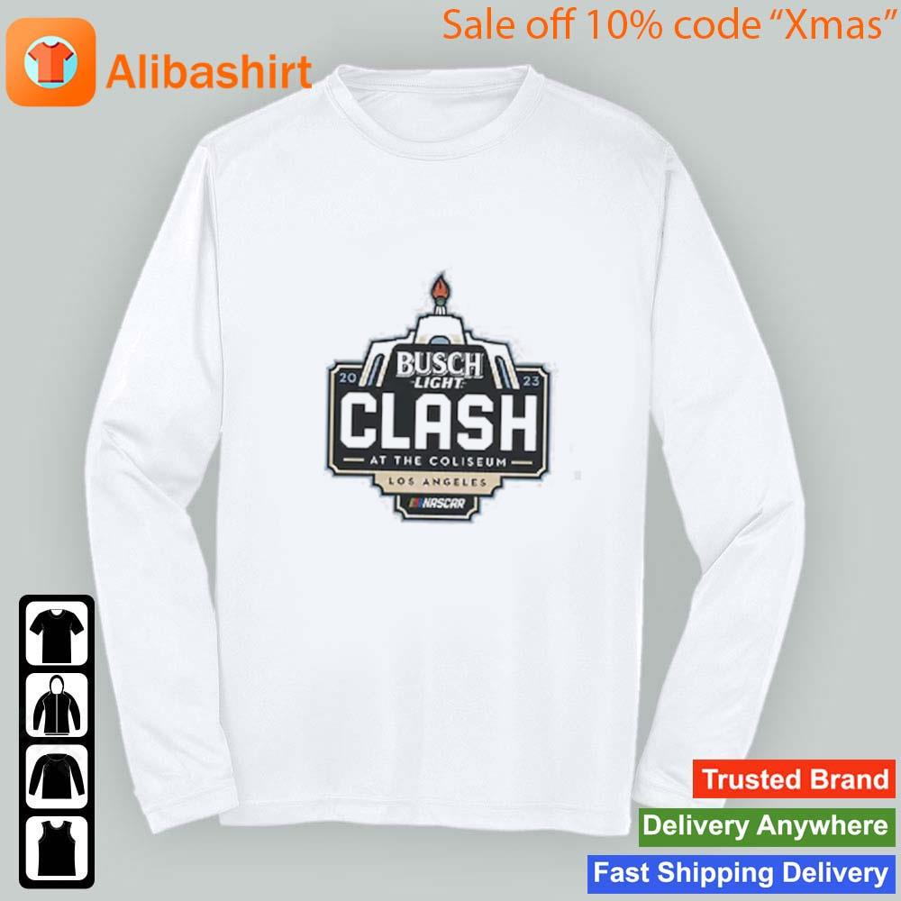 Checkered Flag Cream 2023 Busch Light Clash At The Coliseum Shirt