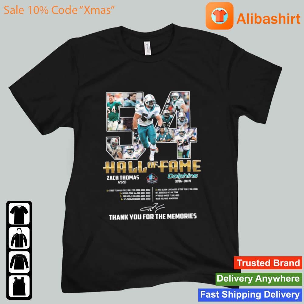 Hall Of Fame Zach Thomas 2023 Thank You For The Memories Signature shirt