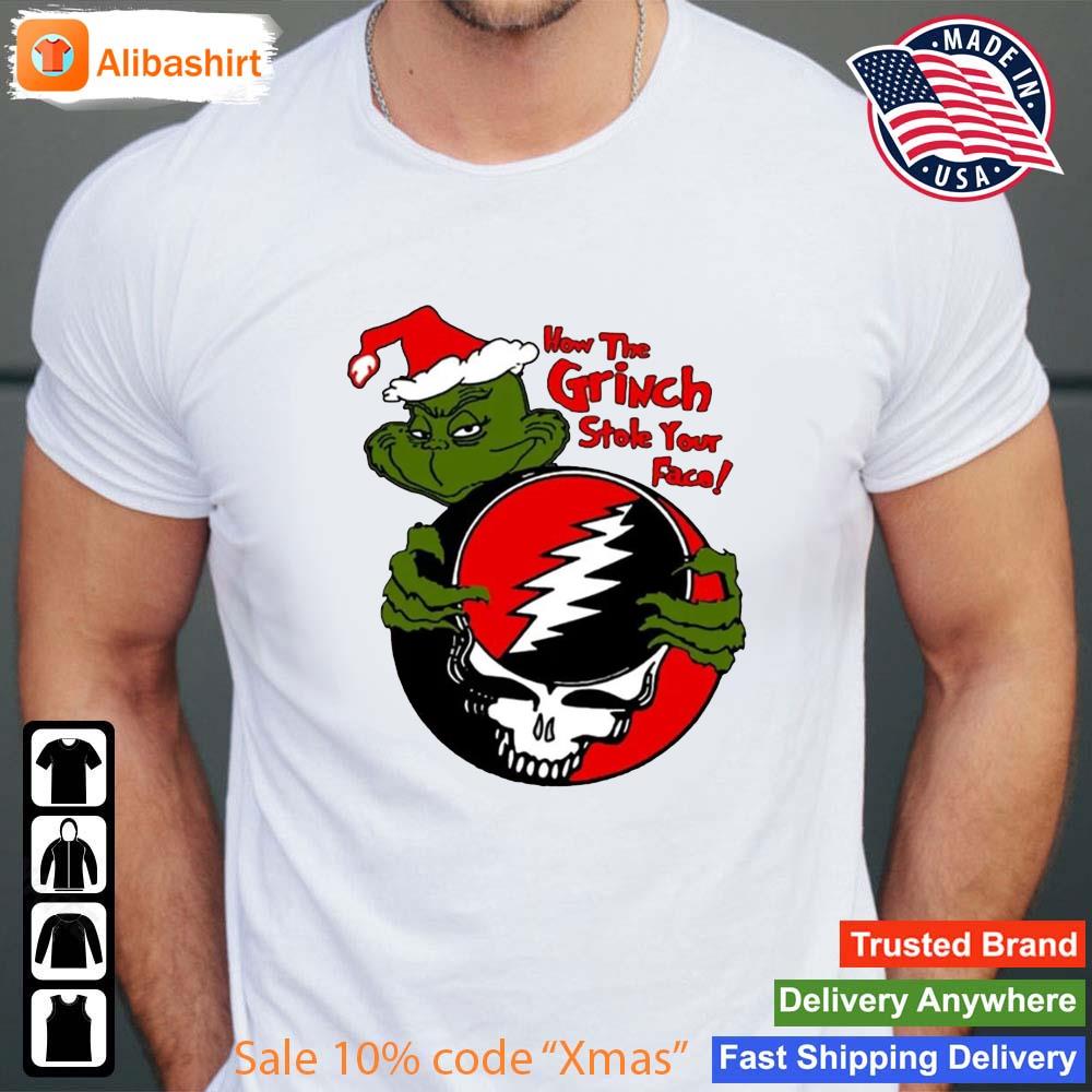 How The Grinch Stole Your Face Dead Christmas Family Party Sweater Shirt