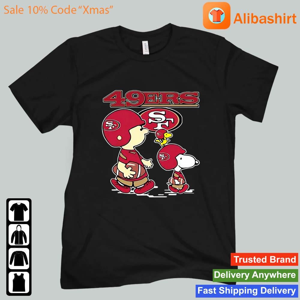 NFL San Francisco 49ers Charlie Brown Snoopy And Woodstock Road Shirt
