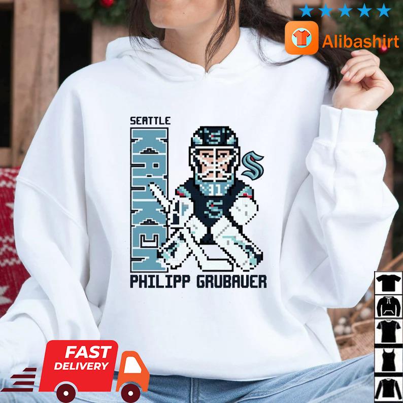 Philipp Grubauer Seattle Kraken Youth Pixel Player Shirt
