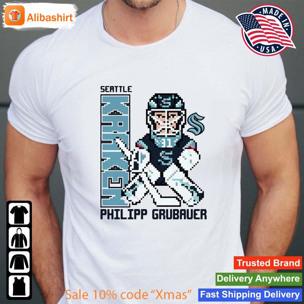 Philipp Grubauer Seattle Kraken Youth Pixel Player Shirt Shirt