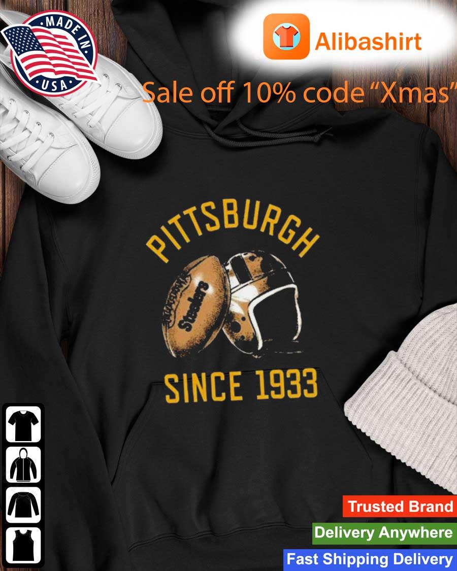 Pittsburgh Steelers Mitchell And Ness Vintage Fleece Shirt Hoodie