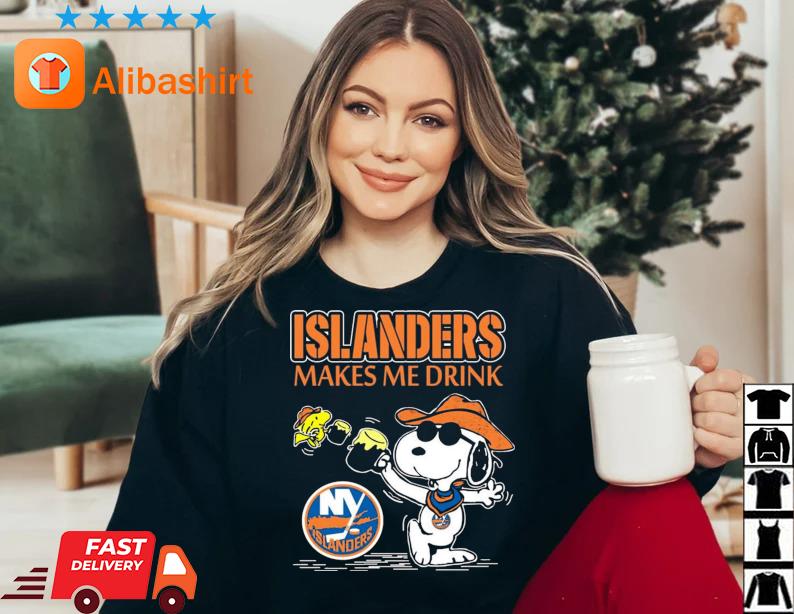 Snoopy And Woodstock New York Islanders Make Me Drink Shirt