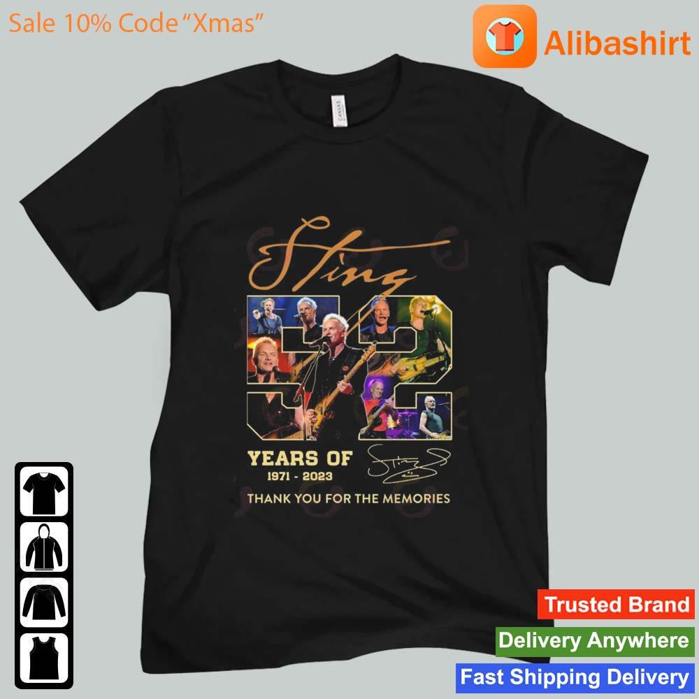 Sting 52 Years Of 1971 – 2023 Thank You For The Memories Signature Shirt
