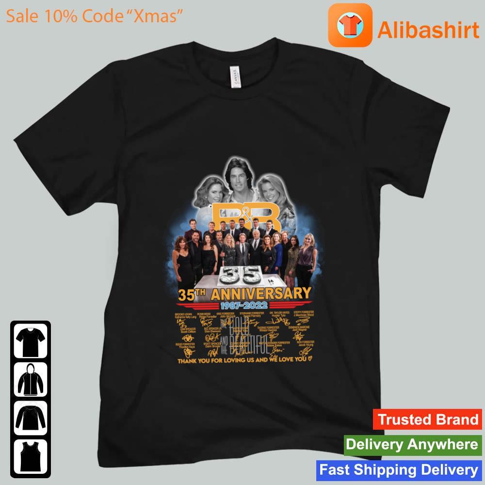 The Bold And The Beautiful 35th Anniversary 1987-2022 Thank You For The Memories Signatures shirt