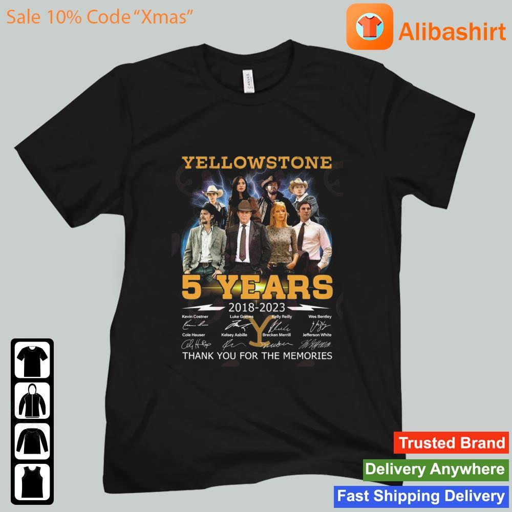Yellowstone 5 Years 2018 2023 Thank You For The Memories Signatures Shirt