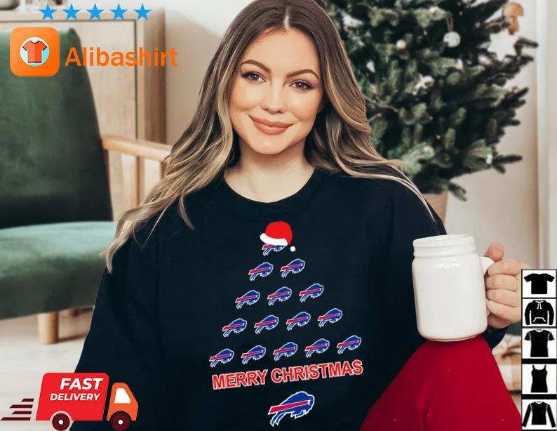 Buffalo Bills Christmas Tree Christmas Sweatshirt - Creamtee