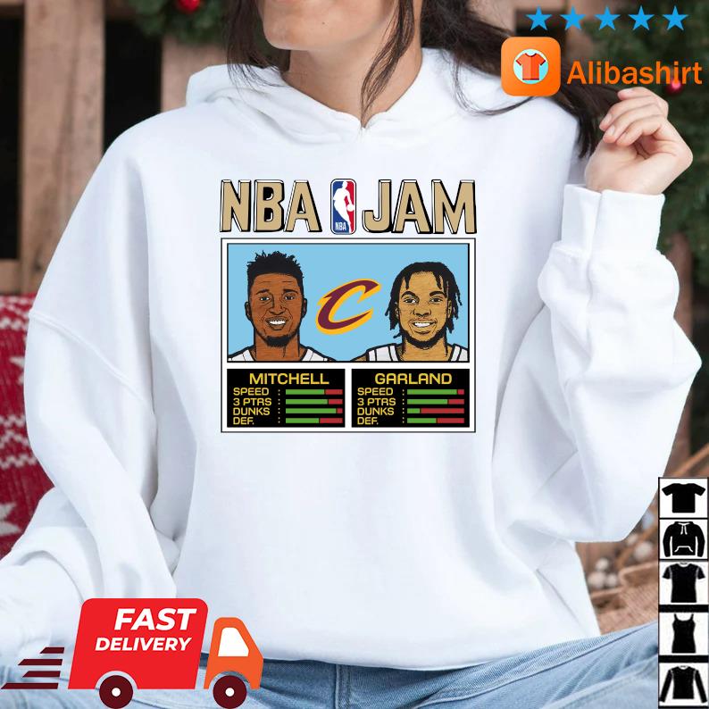 Donovan Mitchell And Darius Garland Cleveland Cavaliers Homage NBA Jam Tri-Blend Shirt