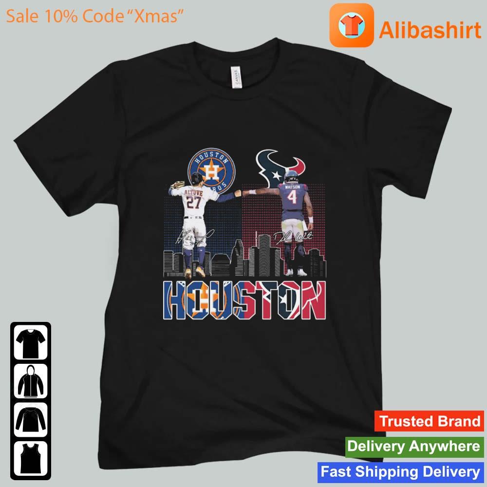 Funny houston Sports Houston Astros José Altuve And Houston Texans Deshaun Watson Signatures shirt