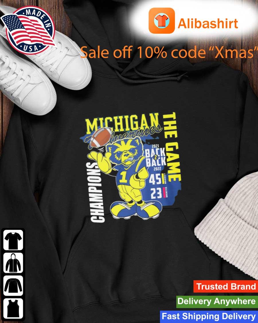 Michigan Wolverines Football The Game 2021-2022 Back To Back Champions s Hoodie