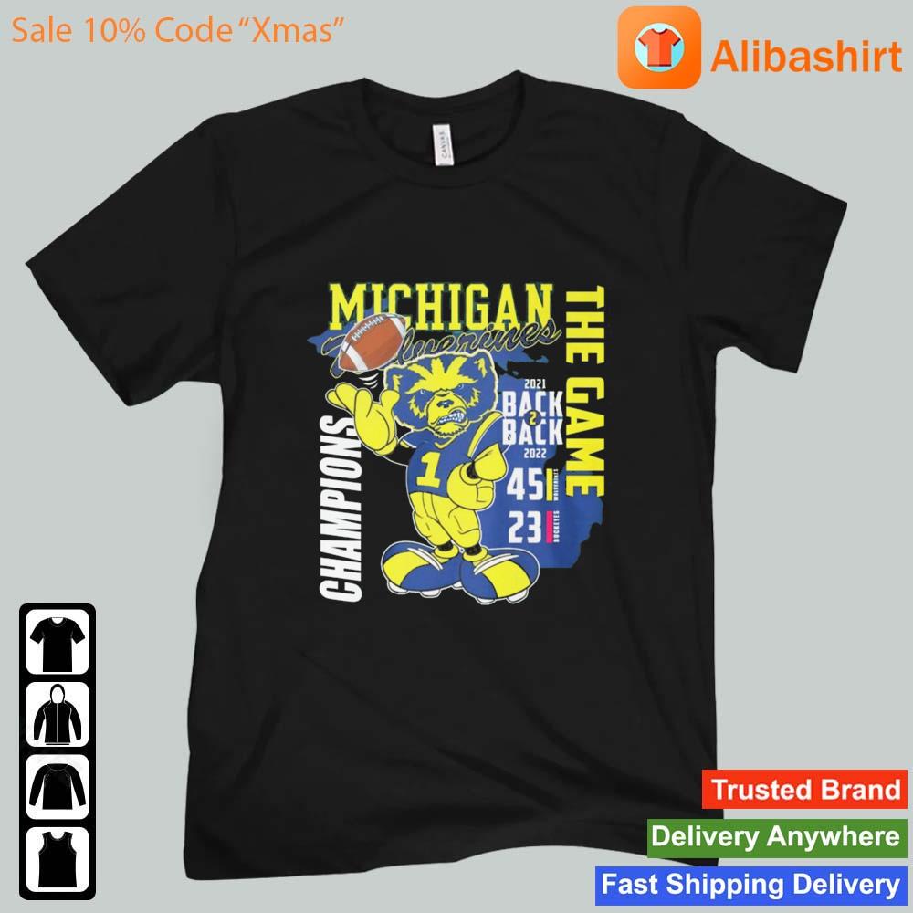 Michigan Wolverines Football The Game 2021-2022 Back To Back Champions s Unisex t-shirt