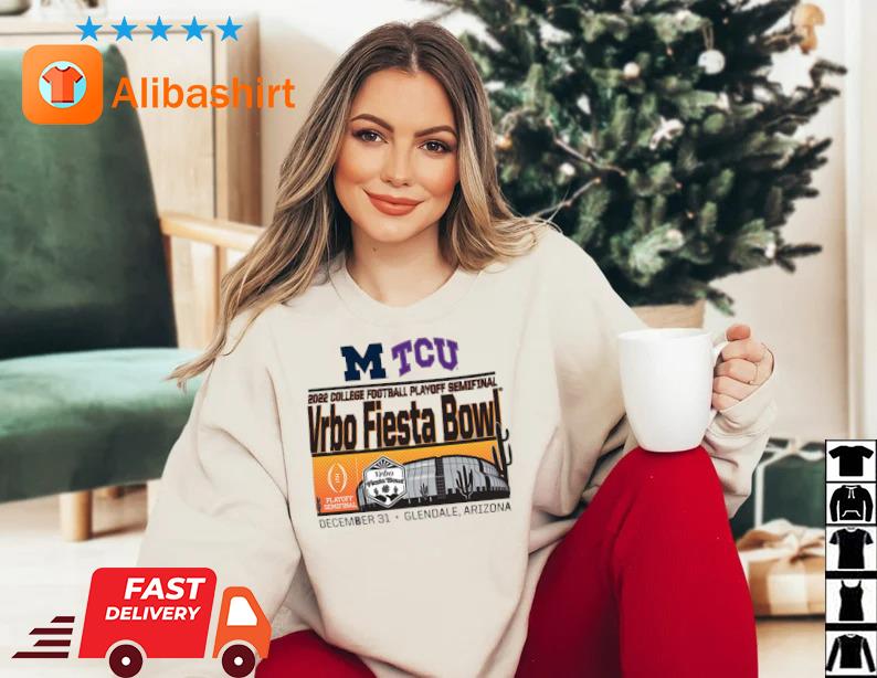 Michigan Wolverines Vs TCU Horned Frogs 2022 College Football Playoffs Semifinal Vrbo Fiesta Bowl s Sweater trang