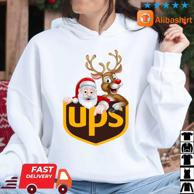Santa Claus and Reindeer UPS Christmas Sweatshirt