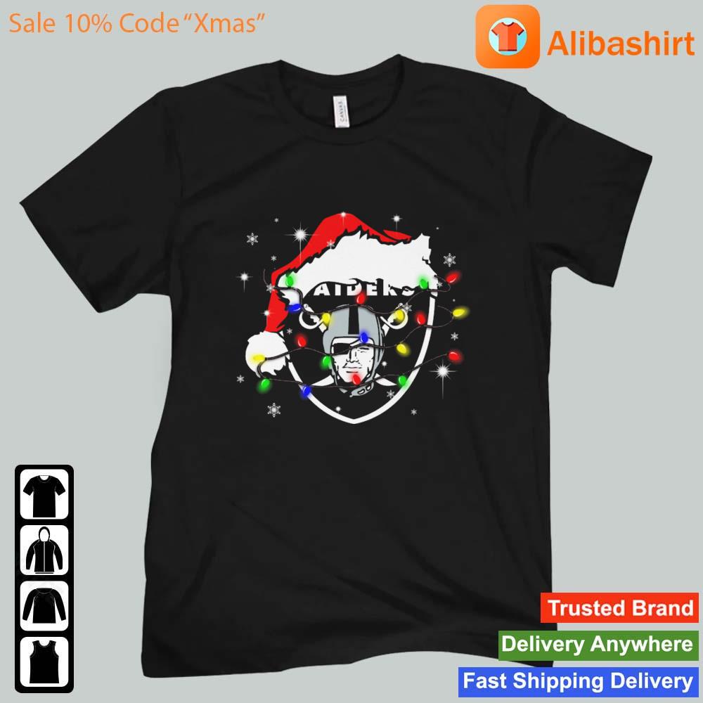Santa Las Vegas Raiders Logo Lights Christmas sweats Unisex t-shirt