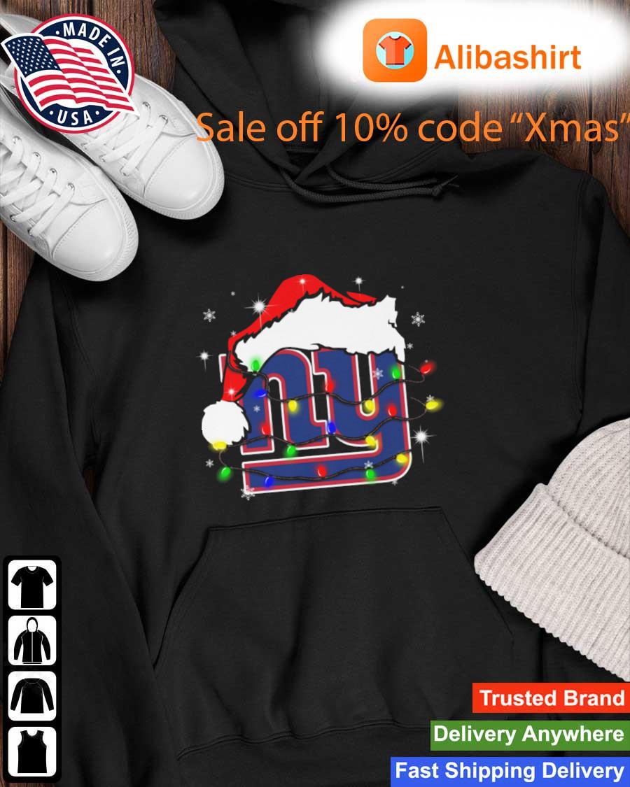 Santa New York Giants Logo Lights Christmas sweats Hoodie