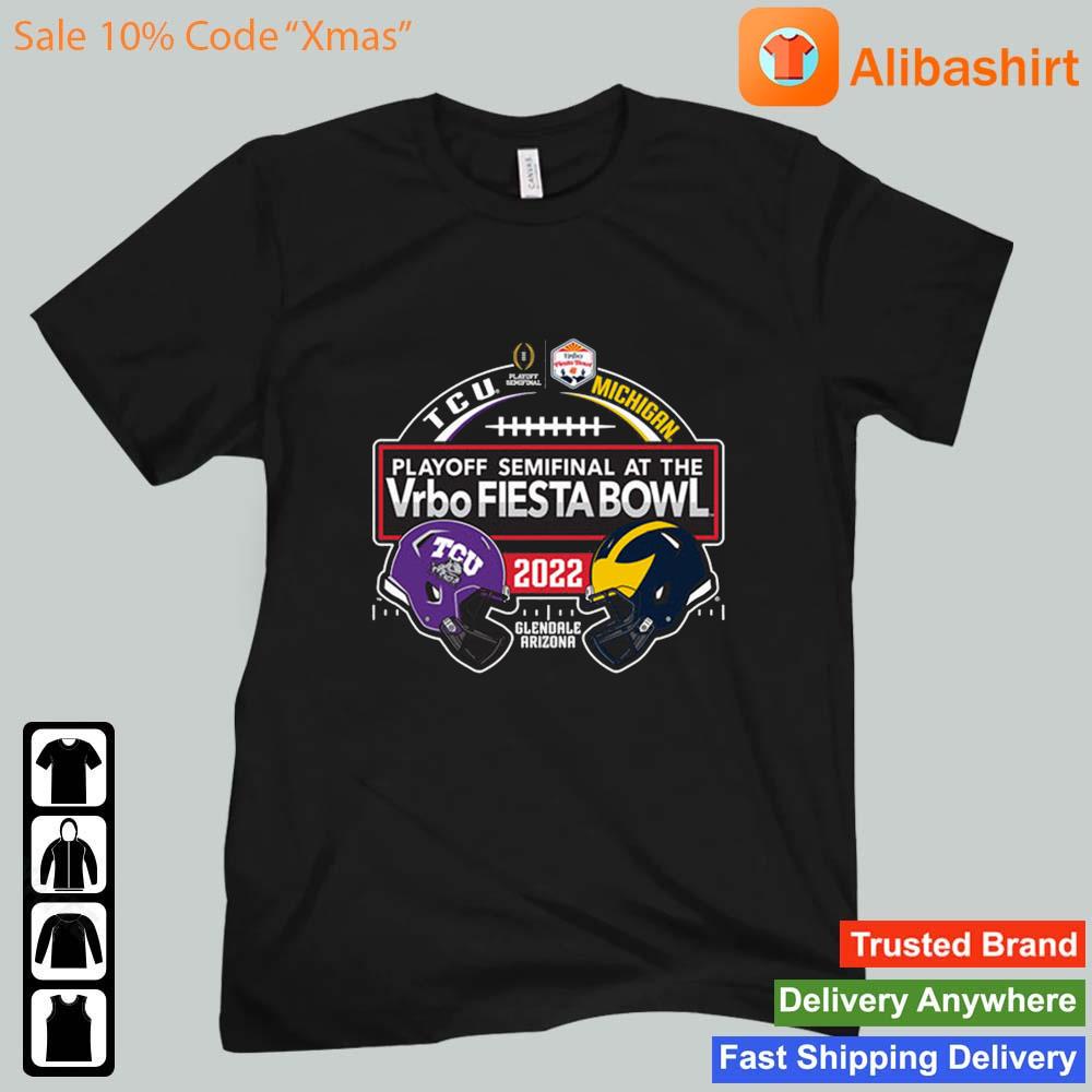TCU Horned Frogs Vs Michigan Wolverines 2022 Playoff Semifinal At The Vrbo Fiesta Bowl s Unisex t-shirt