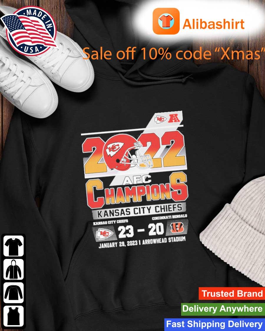 Kansas City Chiefs Vs Cincinnati Bengals 23-20 2022 AFC Champions shirt,  hoodie, sweater, long sleeve and tank top