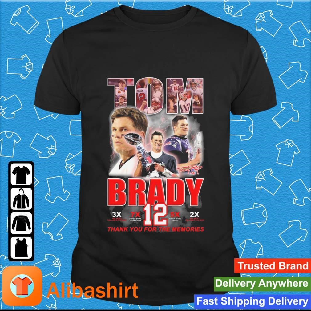 Original tom Brady 12 Thank You For The Memories Signature shirt
