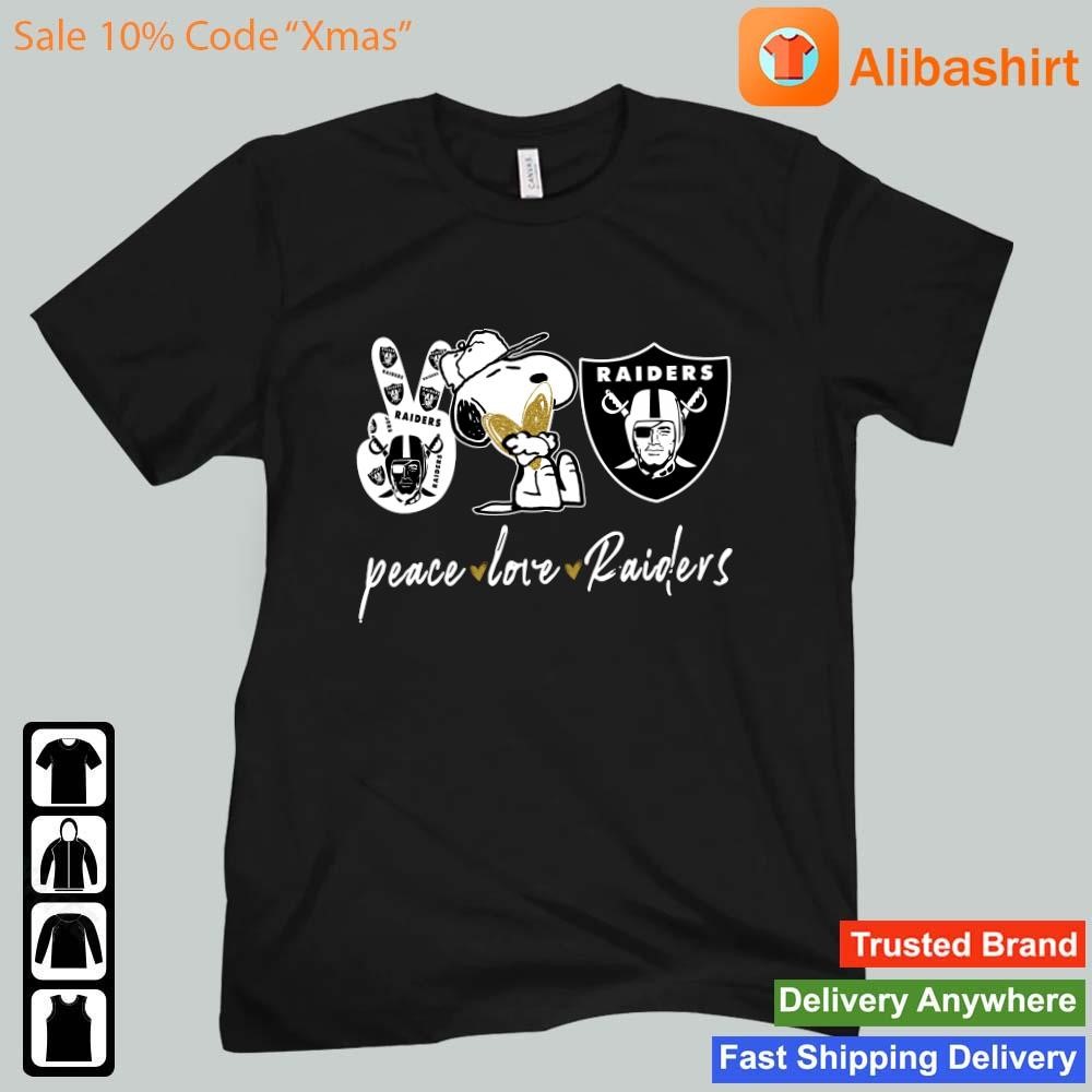 Official Snoopy Peace Love Oakland Raiders Mug, hoodie, sweater, long  sleeve and tank top