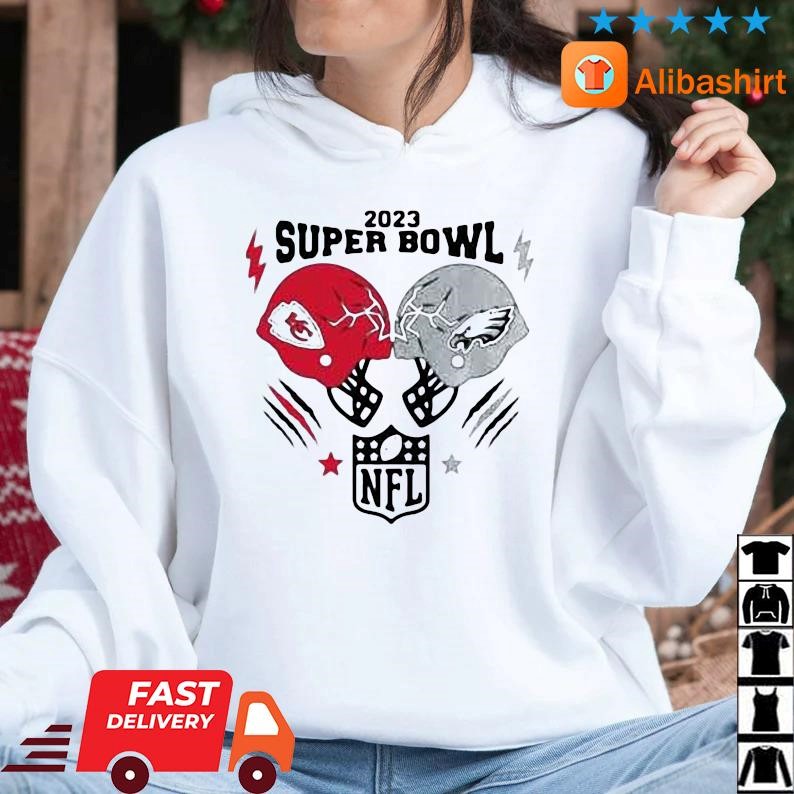 Cheap NFL Super Bowl 2023 Between Philadelphia Eagles And Kansas City  Chiefs Crewneck T Shirt - Wiseabe Apparels