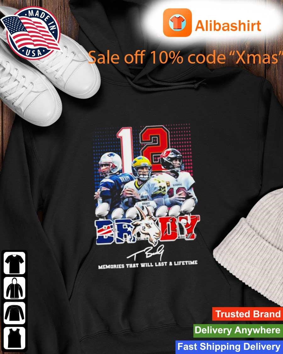 Tom brady 12 tampa bay buccaneer memories that will last a lifetime  signature shirt, hoodie, sweater, long sleeve and tank top