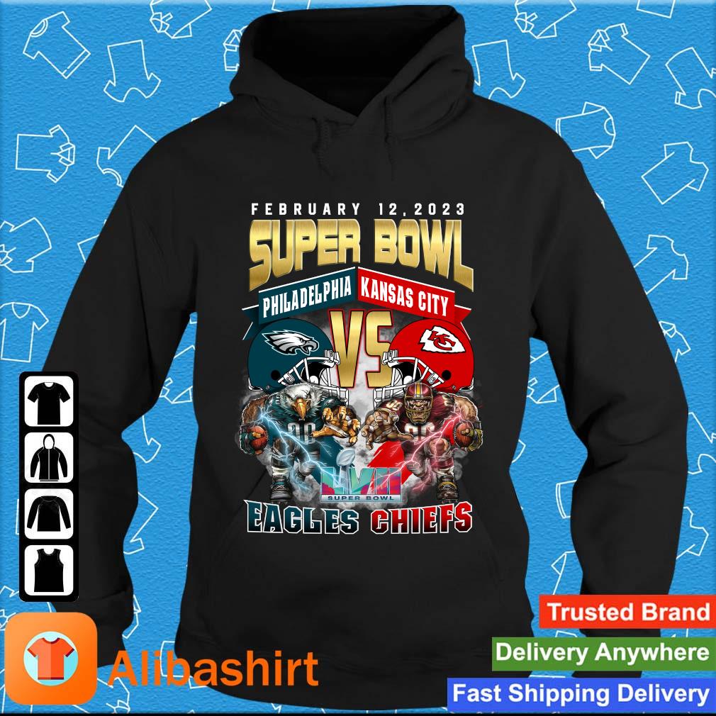 February 12, 2023 Super Bowl Championship Philadelphia Eagles vs Kansas  City Chiefs T-Shirt Gift For Fans, hoodie, sweater, long sleeve and tank top