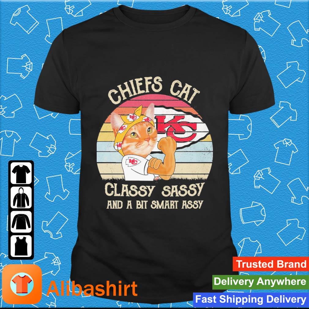 Kansas City Chiefs Cat Classy Sassy And A Bit Smart Assy Vintage shirt
