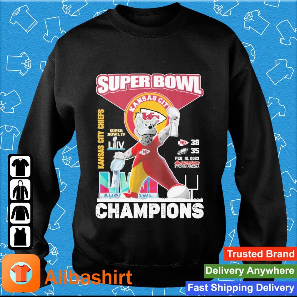 Super Bowl 1969 2019 2022 Champions Kansas City Chiefs 38 Philadelphia  Eagles 35 K. C. Wolf shirt, hoodie, sweater, long sleeve and tank top