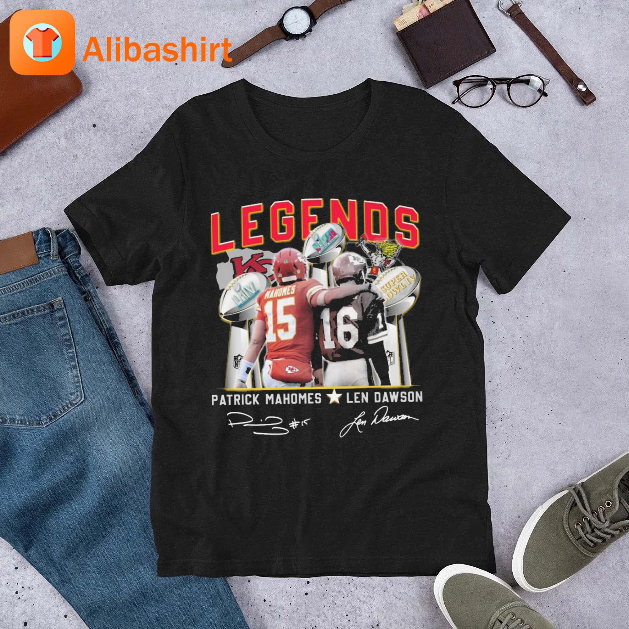 Legends Patrick Mahomes And Len Dawson signature shirt, hoodie, sweater,  long sleeve and tank top