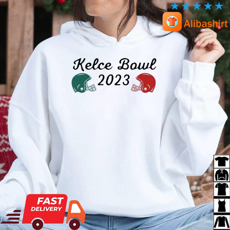 Bucktee Kelce Bowl (Style: Dri-Power Fleece Pullover Hoodie, Color: White, Size: M)