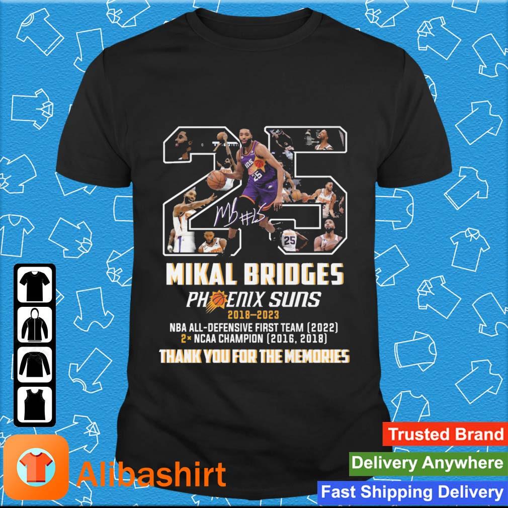 Mikal Bridges Phoenix Suns 2018-2023 Thank You For The Memories Signature shirt