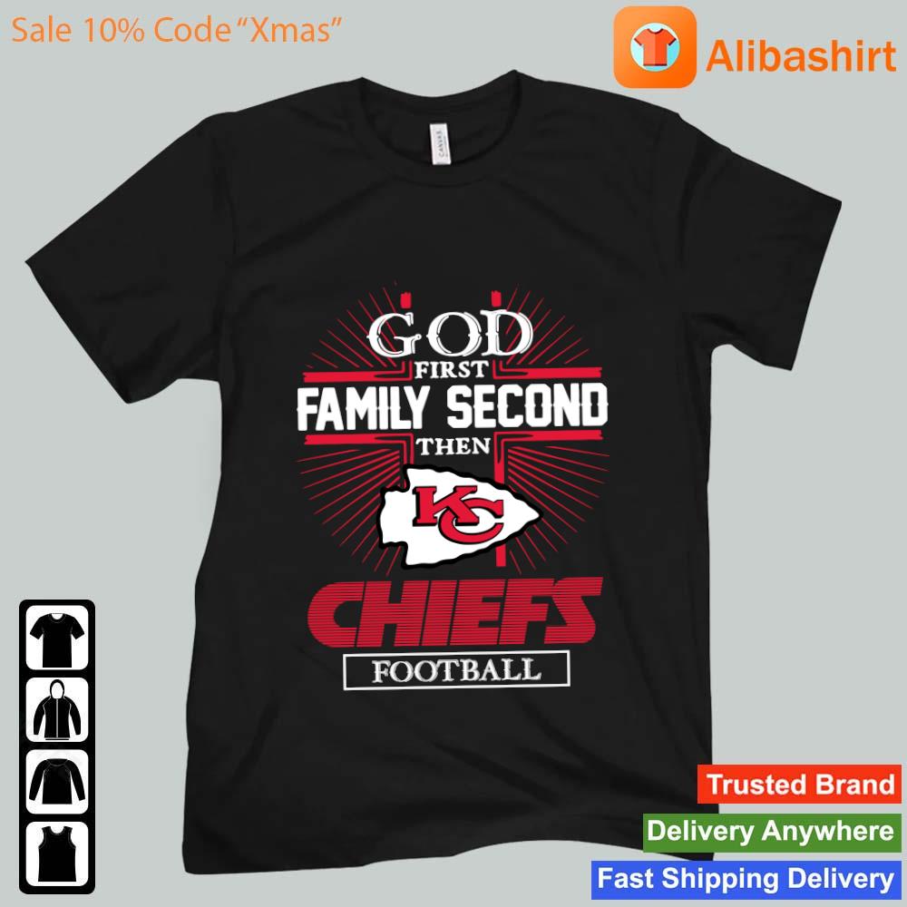 Kansas City Chiefs NFL Personalized God First Family Second Baseball Jersey  - Growkoc