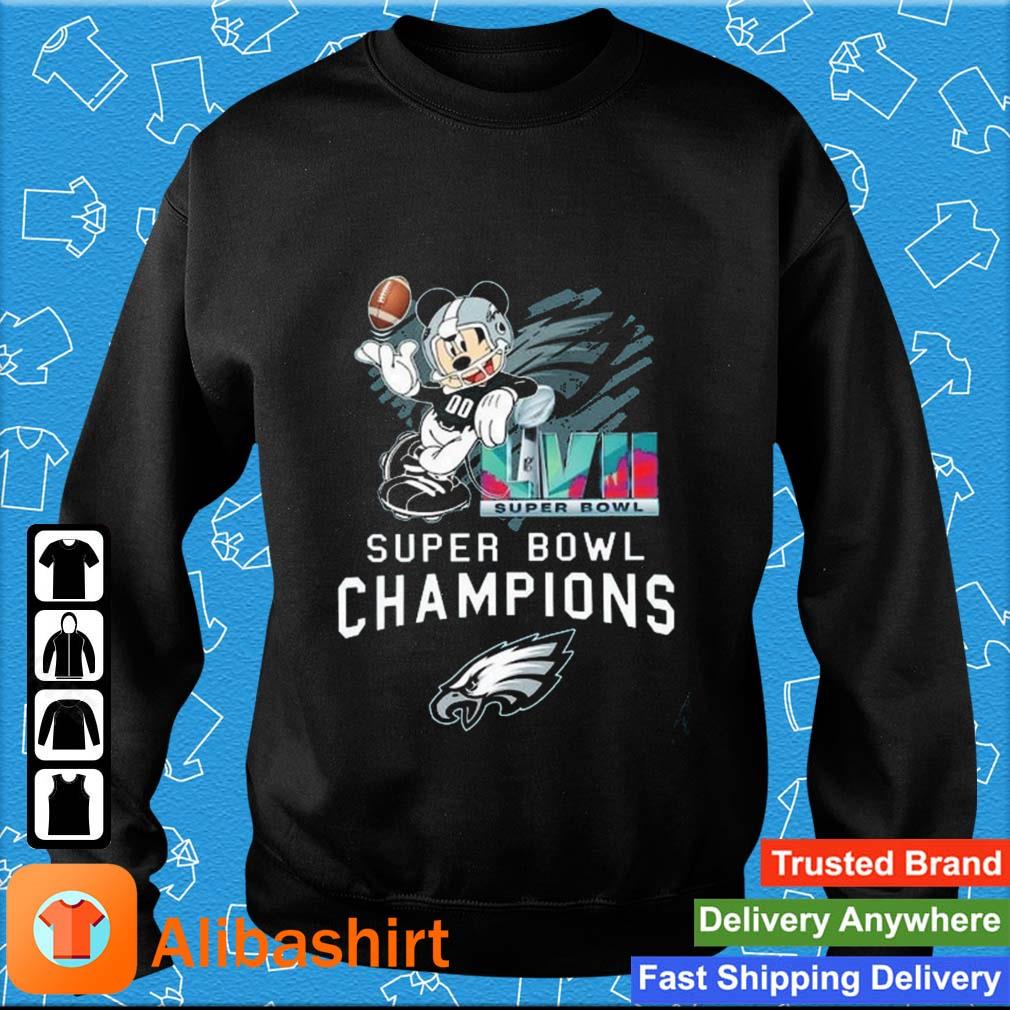 Mickey Mouse Hiphop x Philadelphia Eagles Champions Super Bowl LVII 2023  Unisex T-Shirt - REVER LAVIE