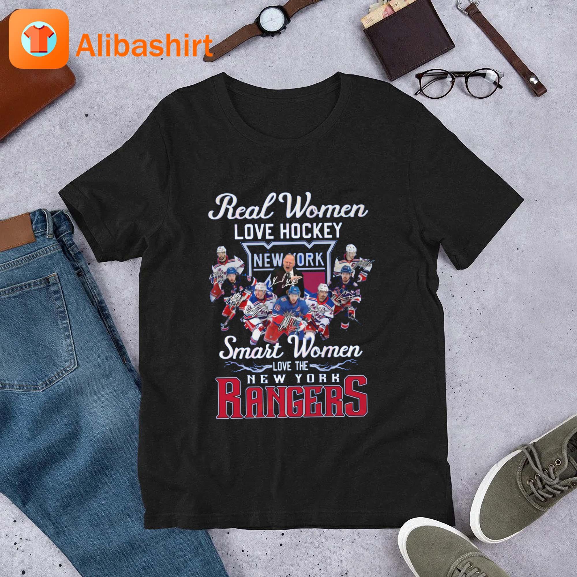 2023 Real Women Love Hockey Smart Women Love The New York Rangers Players Signatures shirt