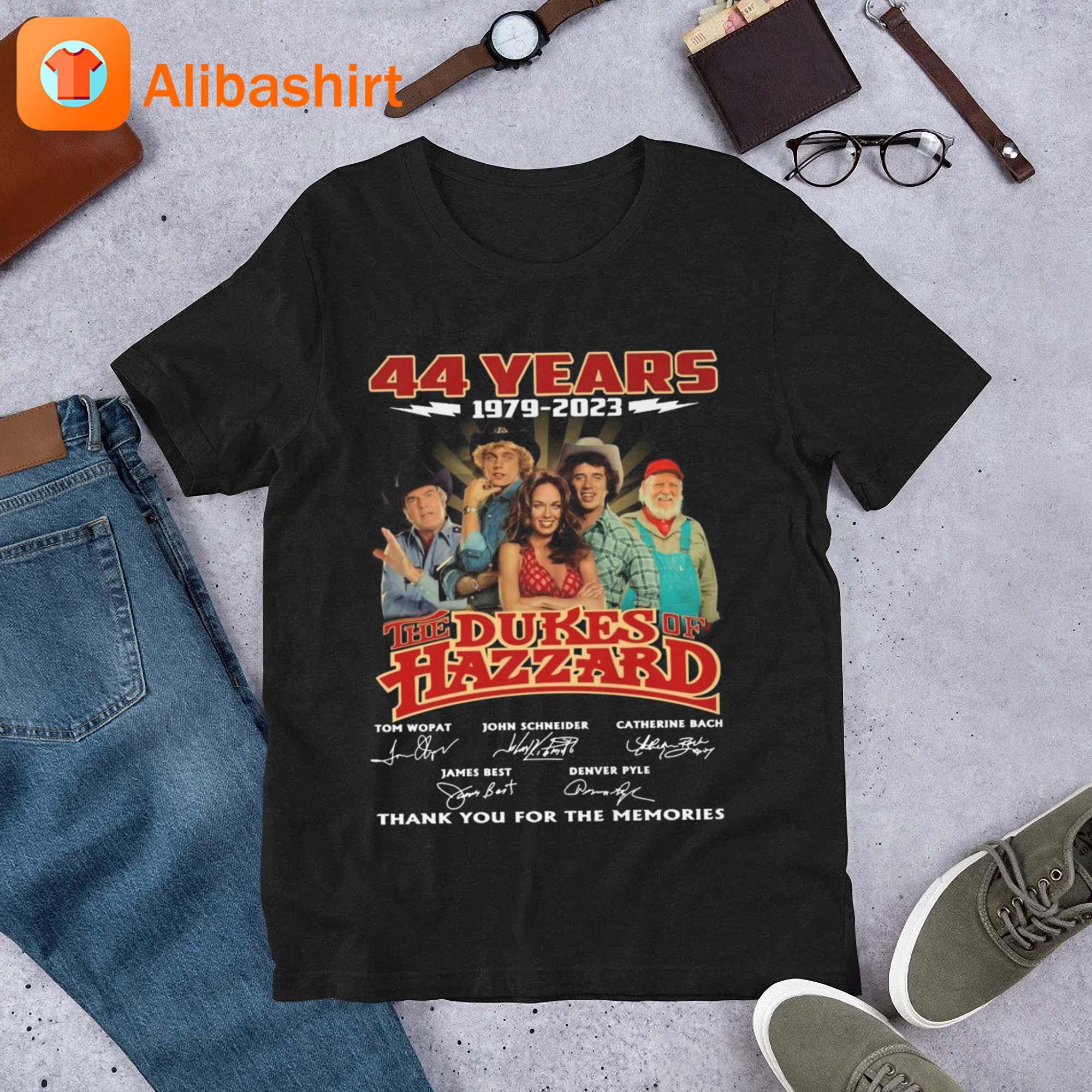 44 Years 1979 – 2023 The Dukes Of Hazzard Thank You For The Memories Signatures Shirt