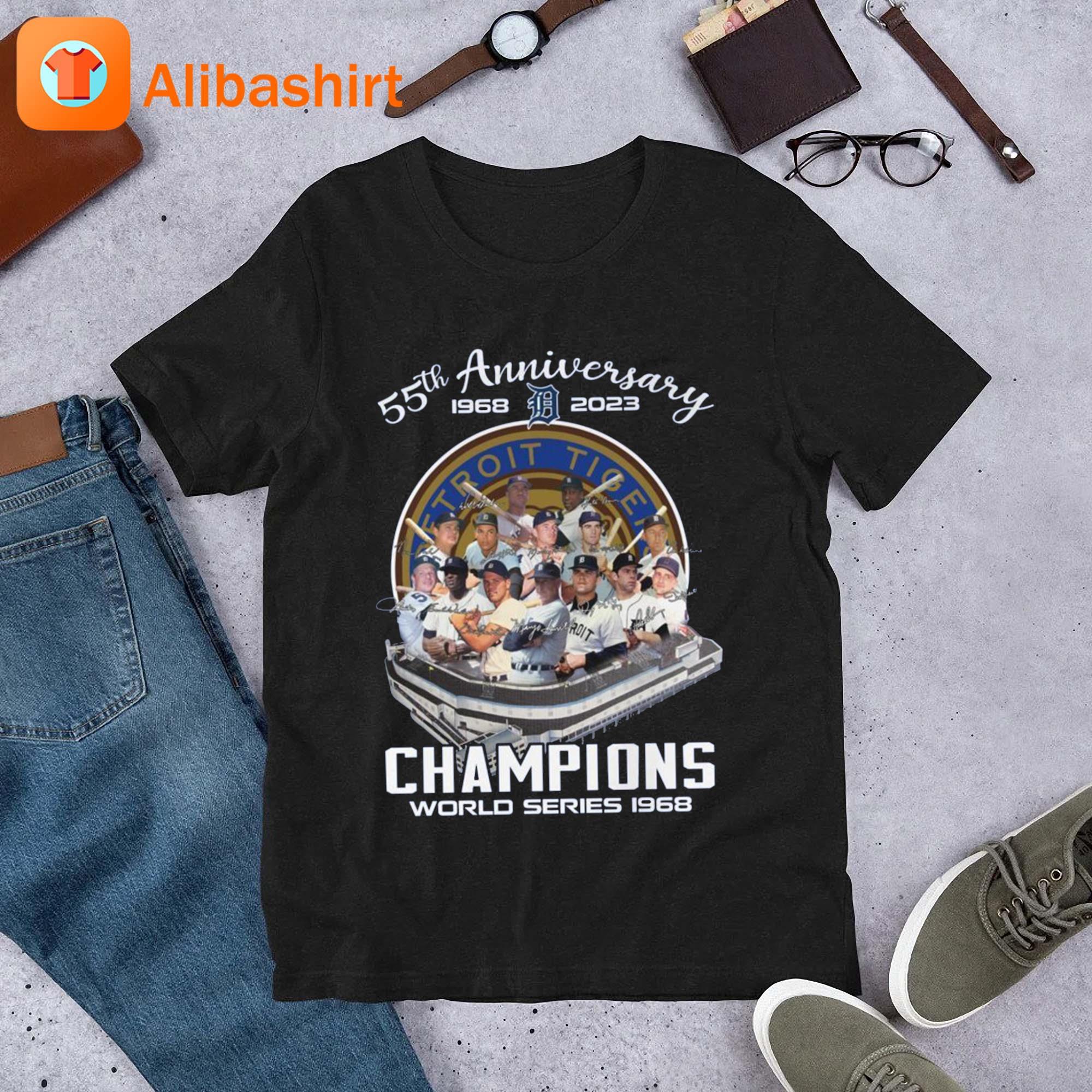 55th Anniversary 1968 – 2023 Detroit Tigers Champions World Series 1968 Signatures Shirt