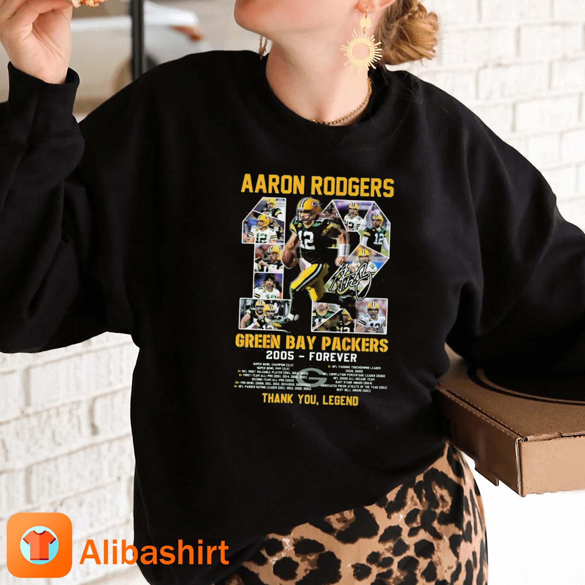 Thank You Legend Aaron Rodgers Green Bay Packers 2005-forever Signature  Shirt - Shibtee Clothing