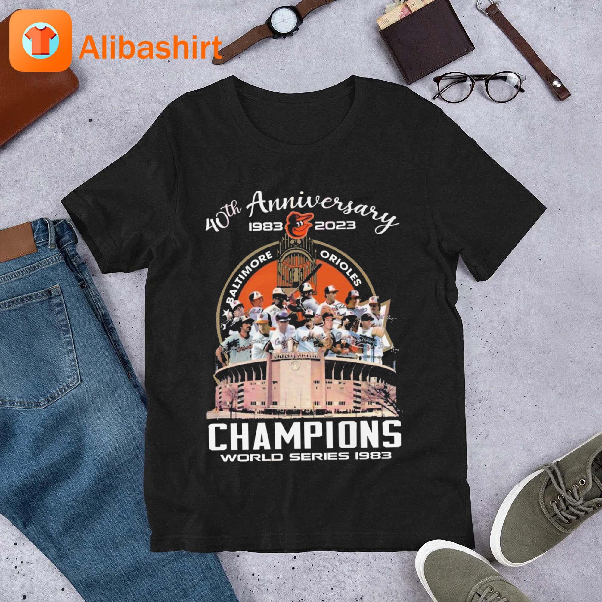 Baltimore Orioles 40th Anniversary 1983-2023 Champions World Series 1983 Signatures shirt