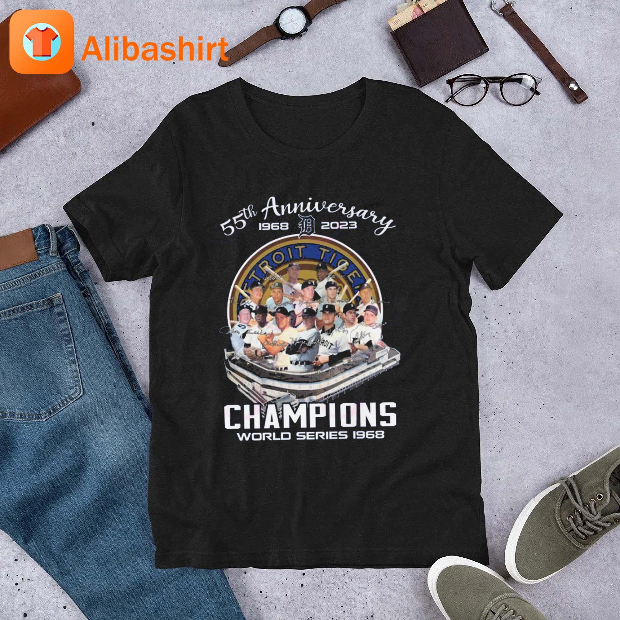 Official 55th anniversary 1968 2023 detroit tigers champions world series  1968 shirt, hoodie, sweater, long sleeve and tank top