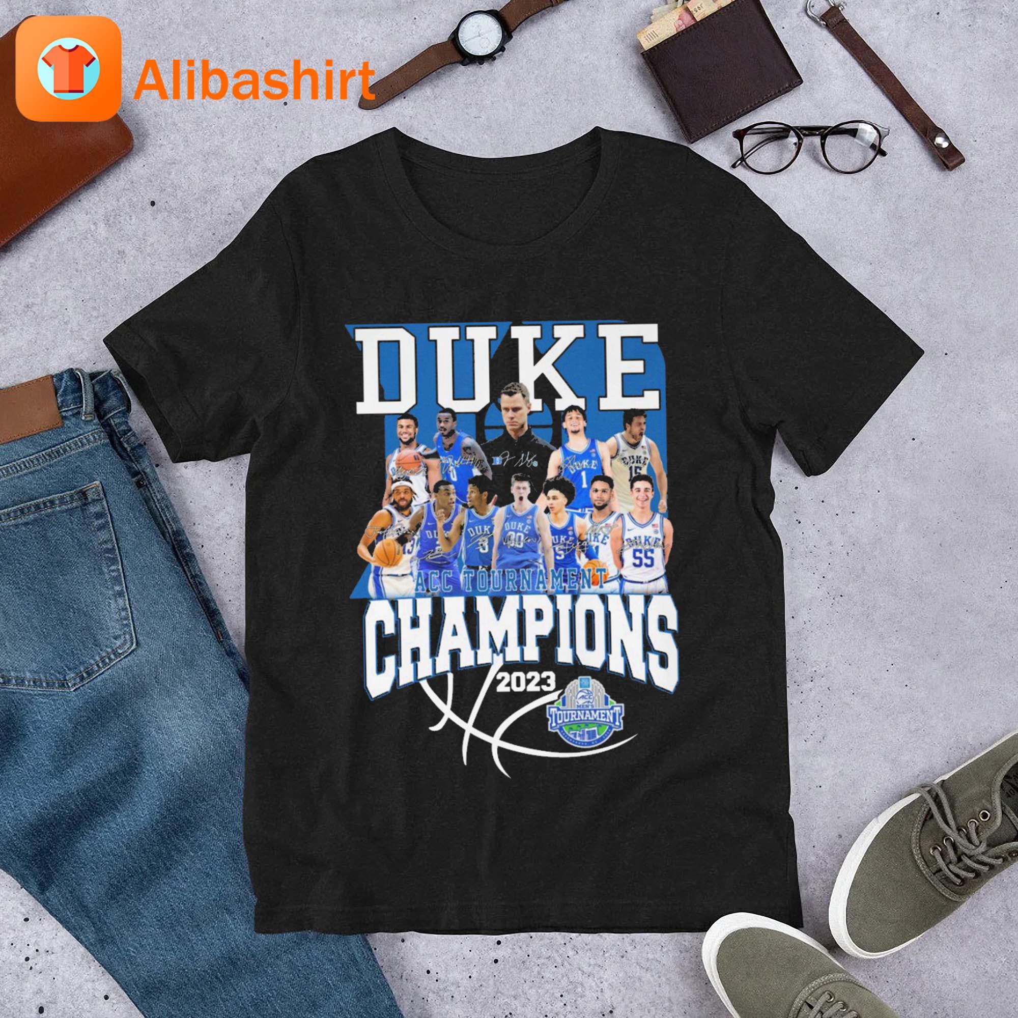 Duke Blue Devils ACC Tournament Champions 2023 Signatures shirt