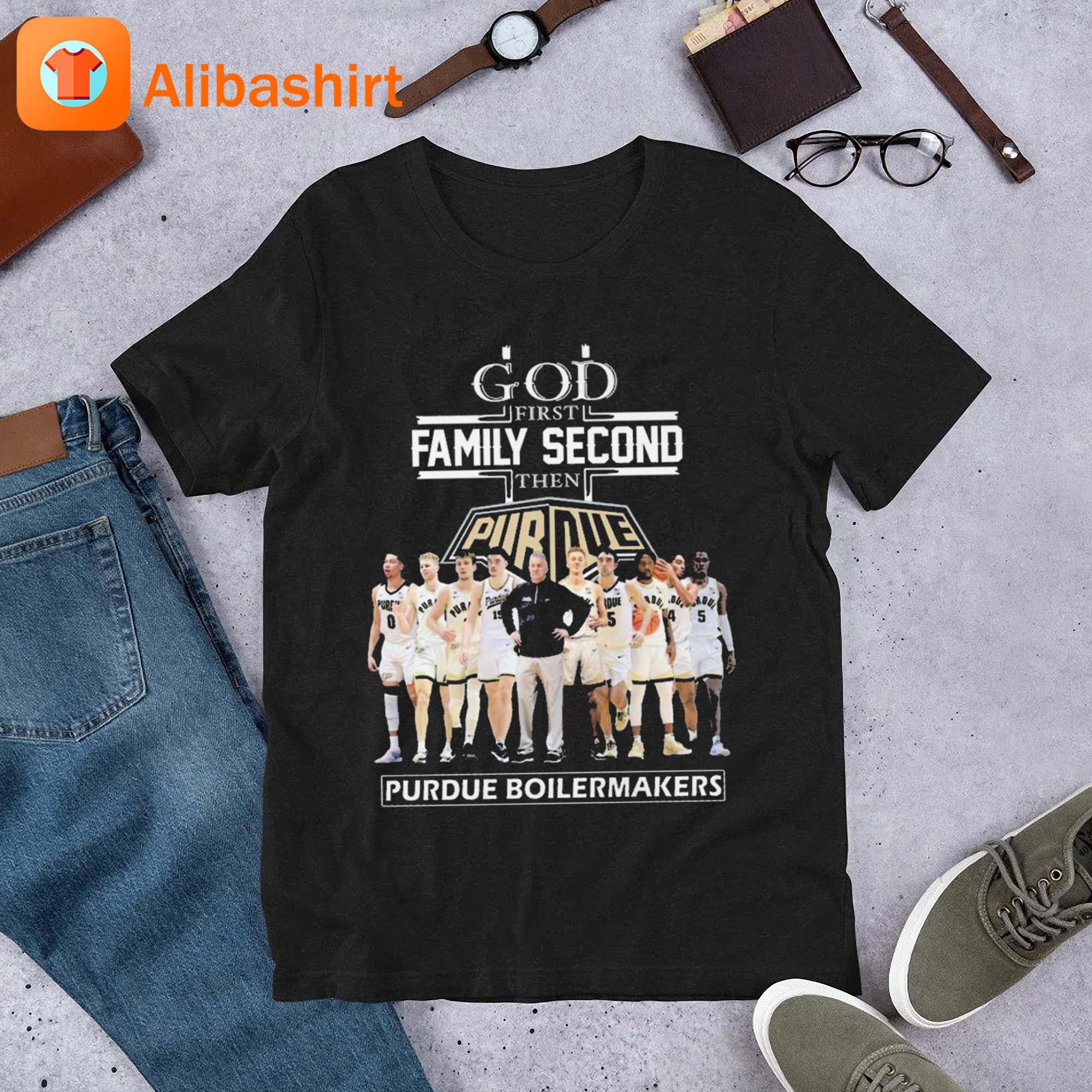 God First Family Second Then Purdue Boilermakers Basketball Players shirt