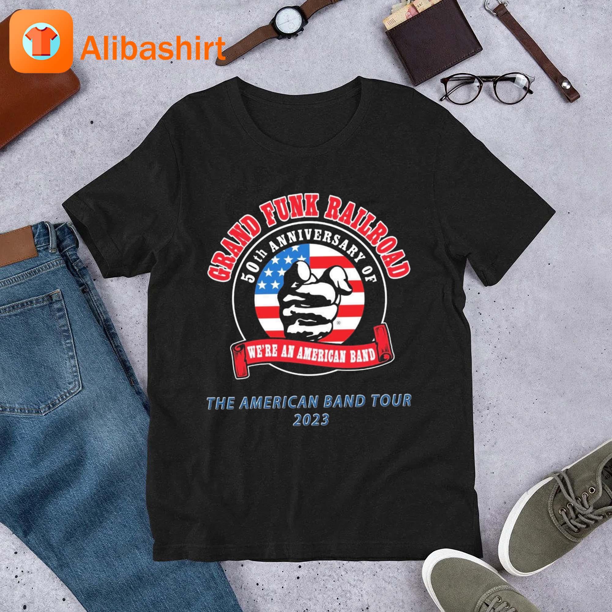 Grand Funk Railroad Celebrating We're An American Band 50th Anniversary With Tour 2023 Shirt