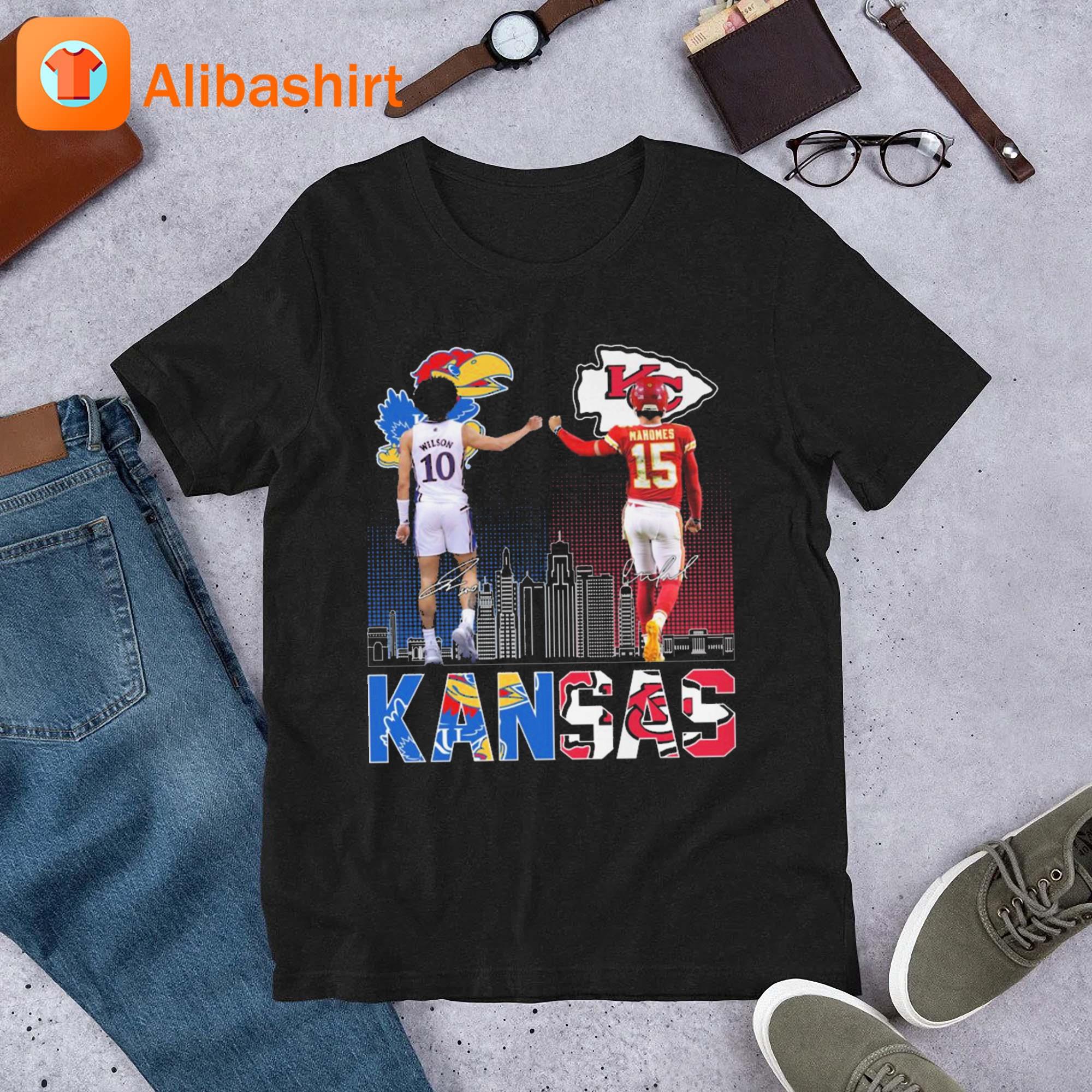 Kansas Sports Team Kansas Jayhawks And Kansas City Chiefs Signatures shirt
